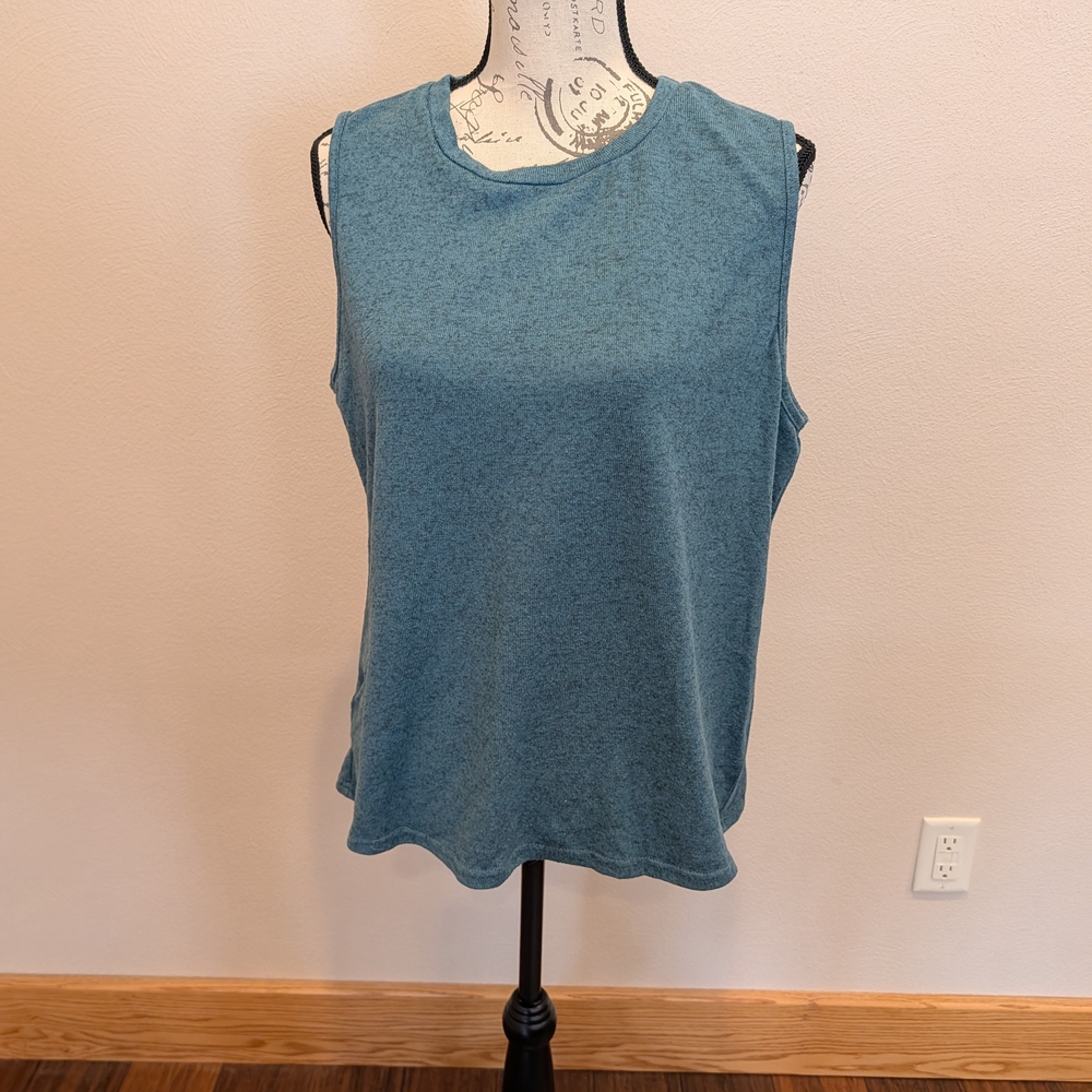 SHEIN Teal Blue Relaxed Crewneck Tank